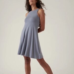 NWT Athleta Santorini There Dress-Coastline Blue Gray